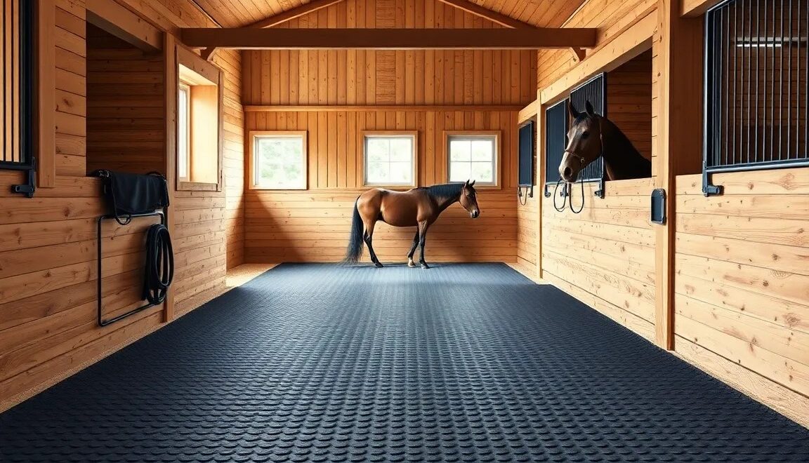 Rubberen stalmatten: voordelen en eigenschappen voor een comfortabele stal