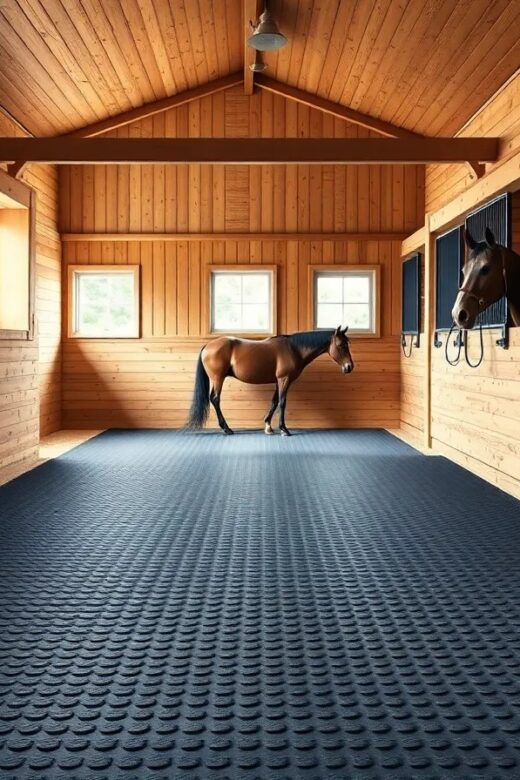 Rubberen stalmatten: voordelen en eigenschappen voor een comfortabele stal